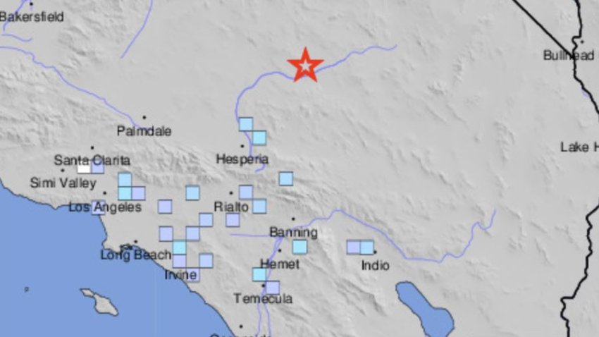 A magnitude-4.9 earthquake was reported Monday afternoon in the Barstow area.